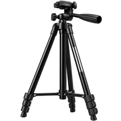 3120 360° Horizontal Tiktok Tripod 3120 Camera Stand with Phone Holder Clip 4 section legs with clip lock - Black Size: 35 x 8 x 8cm by Doob Cart - Rokomari